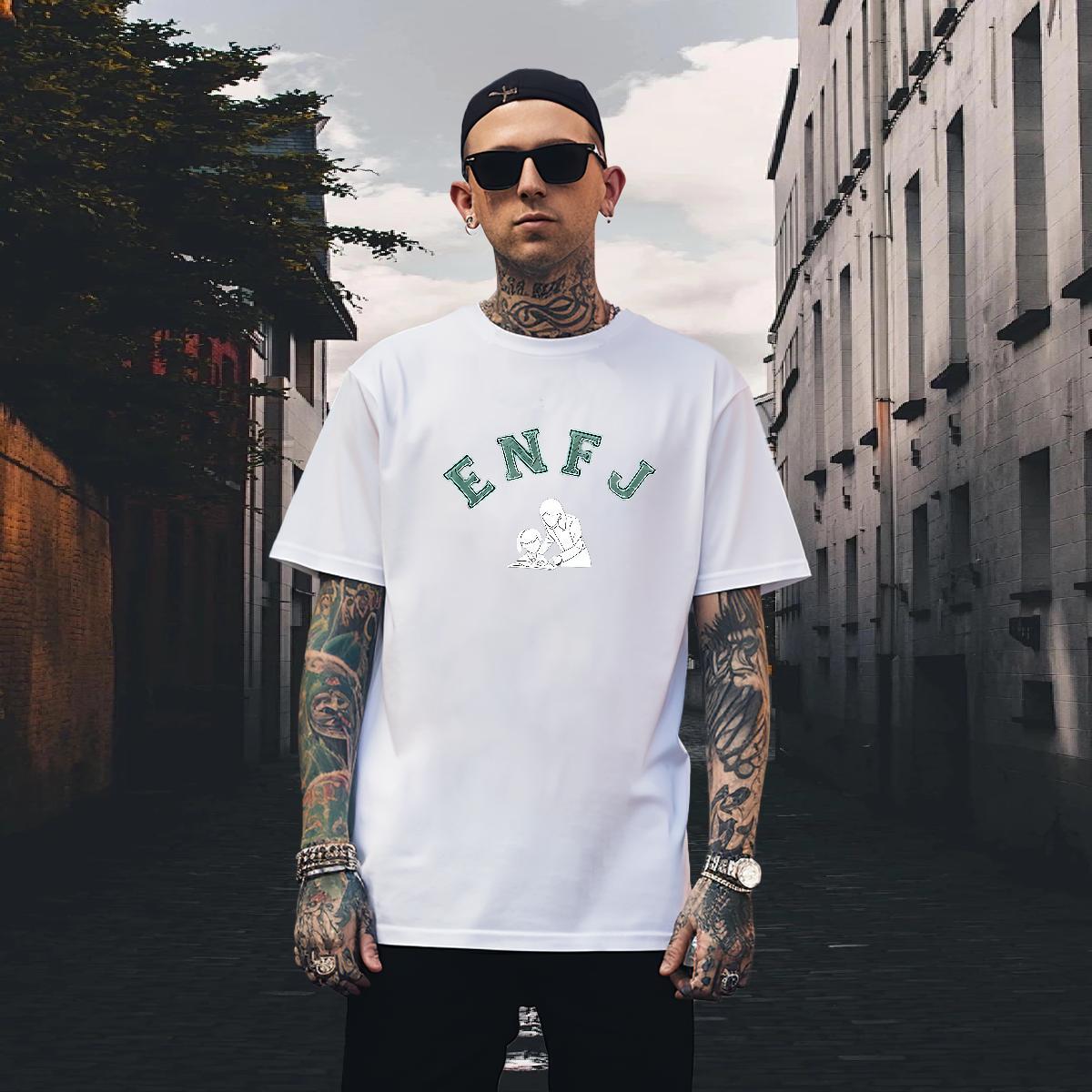 Cool Design Men Clothes T-Shirt 230g 100% Cotton Street wear Hip Hop letter Floral Print Crew Neck Breathable Fashion Casual Mens T Shirts Tops Shirt