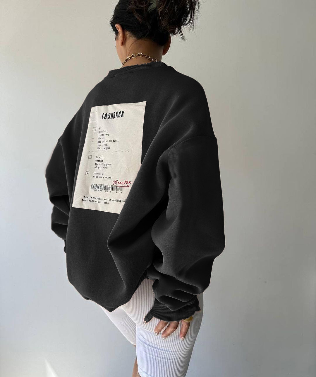 2024 Spring New Casual Versatile Labeling Hoodie Ins Internet Celebrity Same Style Loose Temperament Top Women's Wear