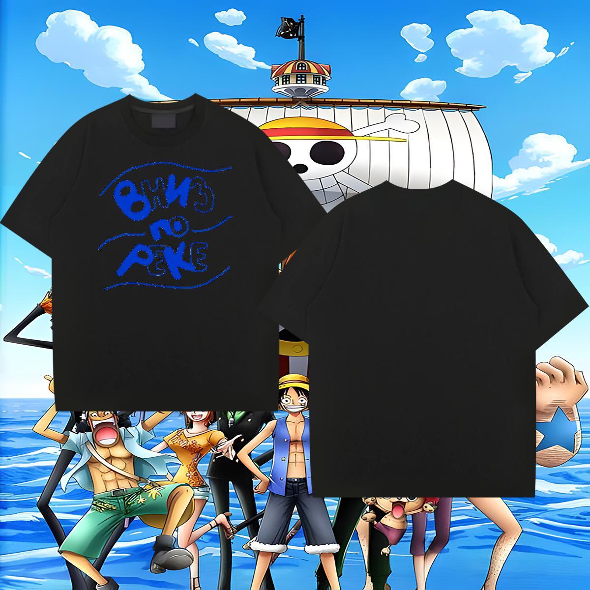 Free Shipping Men Clothes T-Shirt 230g Pure Cotton Daily Wear letter Anime Print Crew Neck Fashion Designer T shirt Clothings