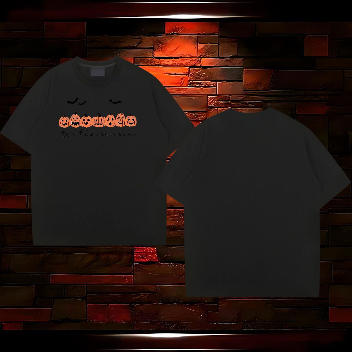 T Shirts Men 100% Cotton 230g pumpkin Home Outdoor Crew Neck Breathable Custom Print Plus Size Tshirt for Man Woman DIY Popular Tops Tees