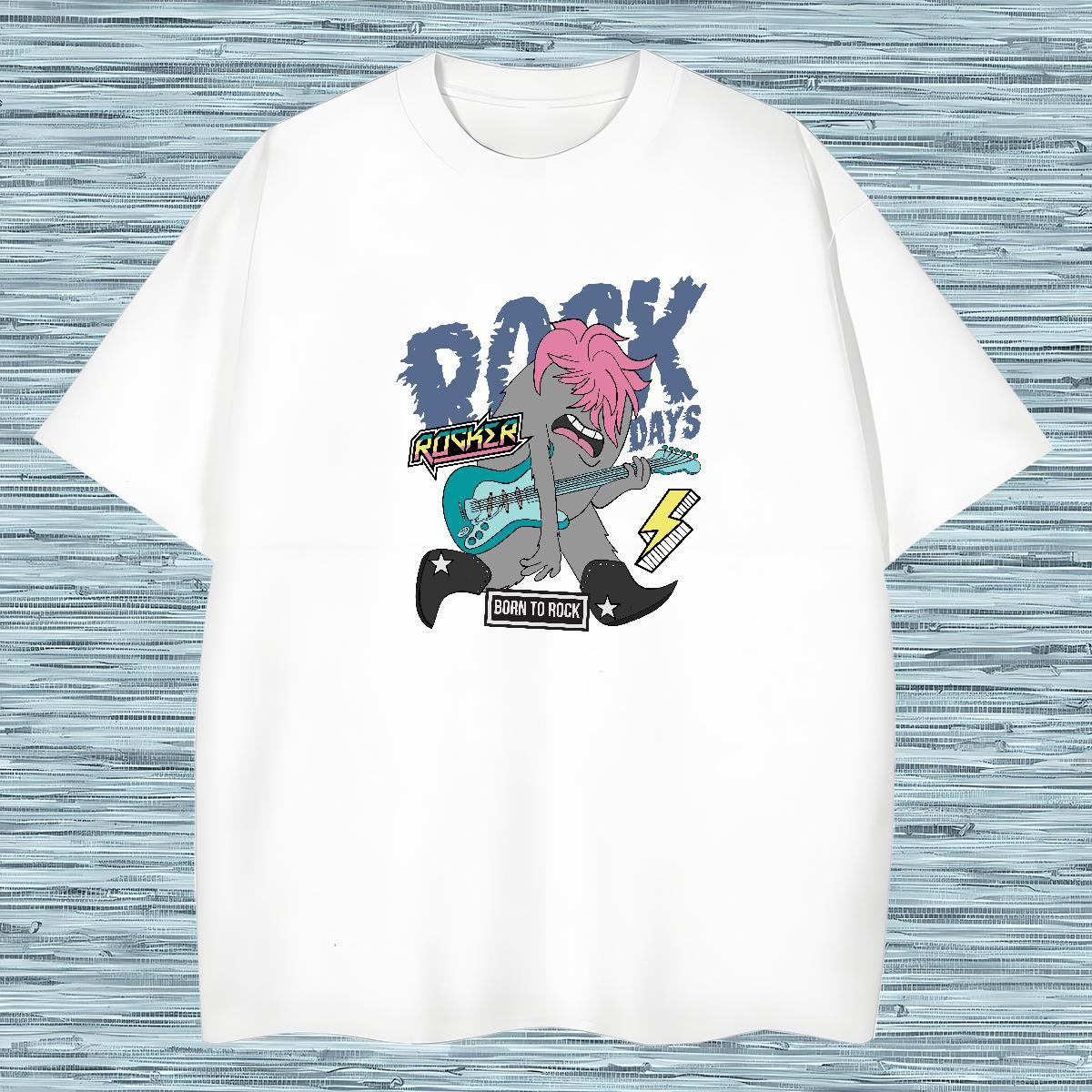 T shirt 230g 100% Cotton plush Hip Hop Street Breathable Short Sleeve Custom Printed Men Tshirts Classic Casual High Quality Clothings