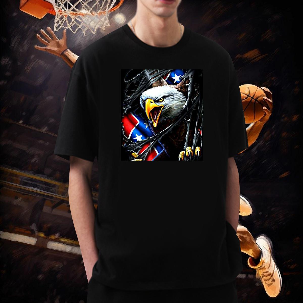 New Designer T-Shirts for Men 230g Pure Cotton eagle Street Tees Short Sleeve Soft Cool Men Clothes T-Shirt Skull