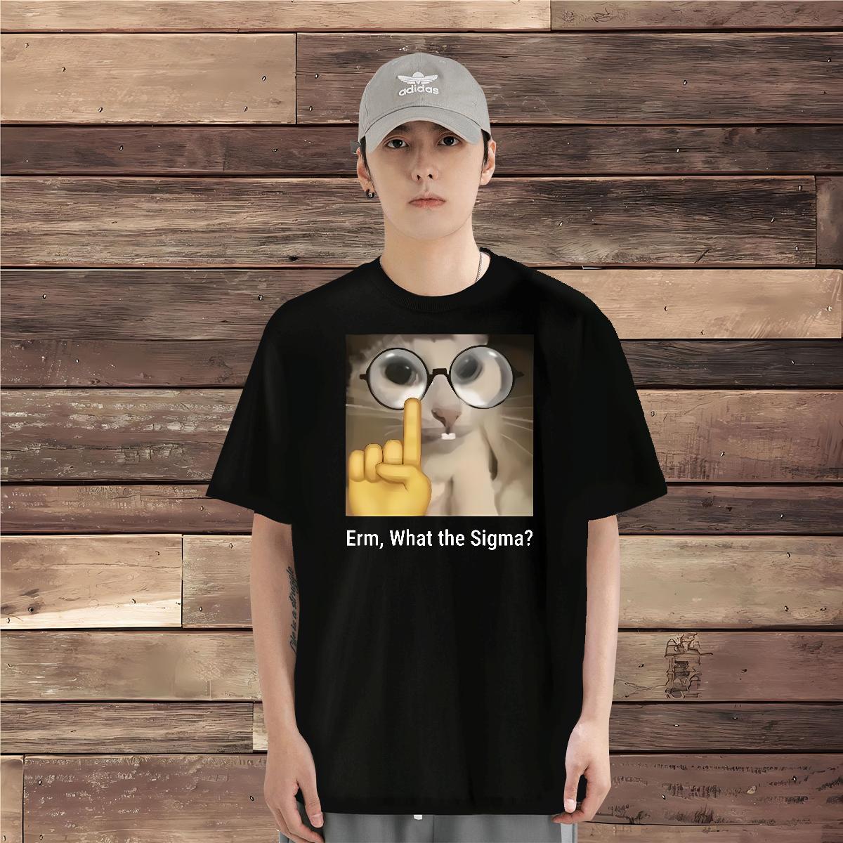 T shirt 100% Cotton 230g cat High Street Hip Hop Pure Cotton Black White Mens Tshirts Fashion Casual Classic Tees Shirts