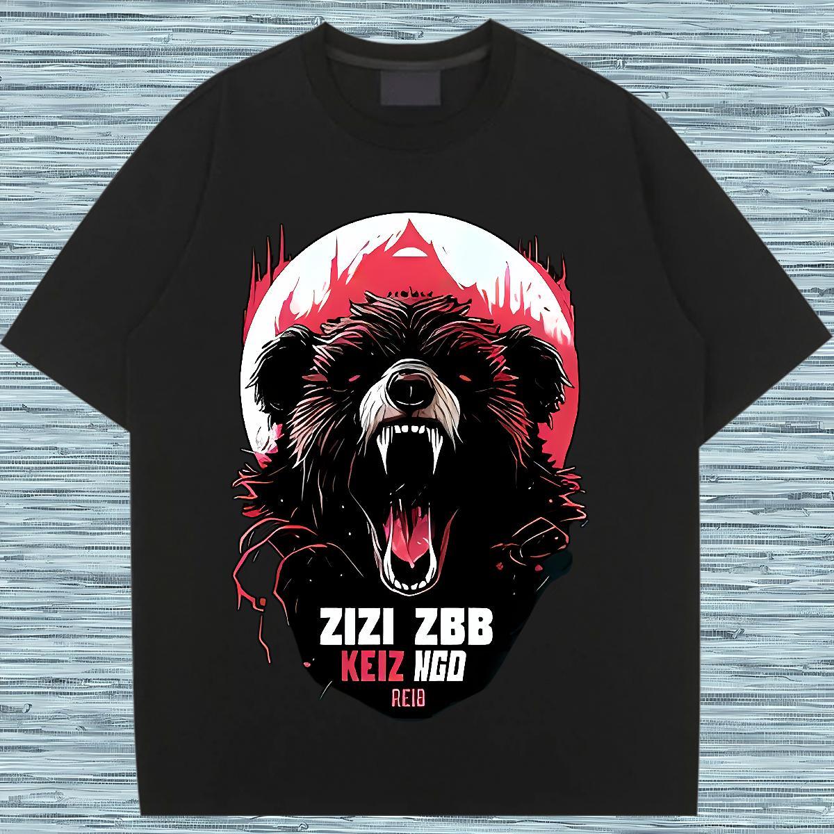 Popular Womens T Shirts O-Neck Short Sleeve Unisex Tshirts DIY Logo bear Street Wear 230g 100% Cotton New Arrival Tees Shirts