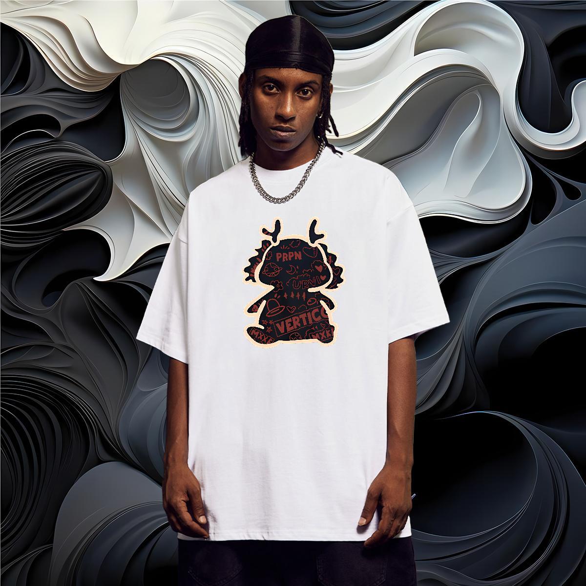 Customized T shirt 230g 100% Cotton dinosaur Anime Printing Street Top Tees Breathable Cool Tshirts Asian Size