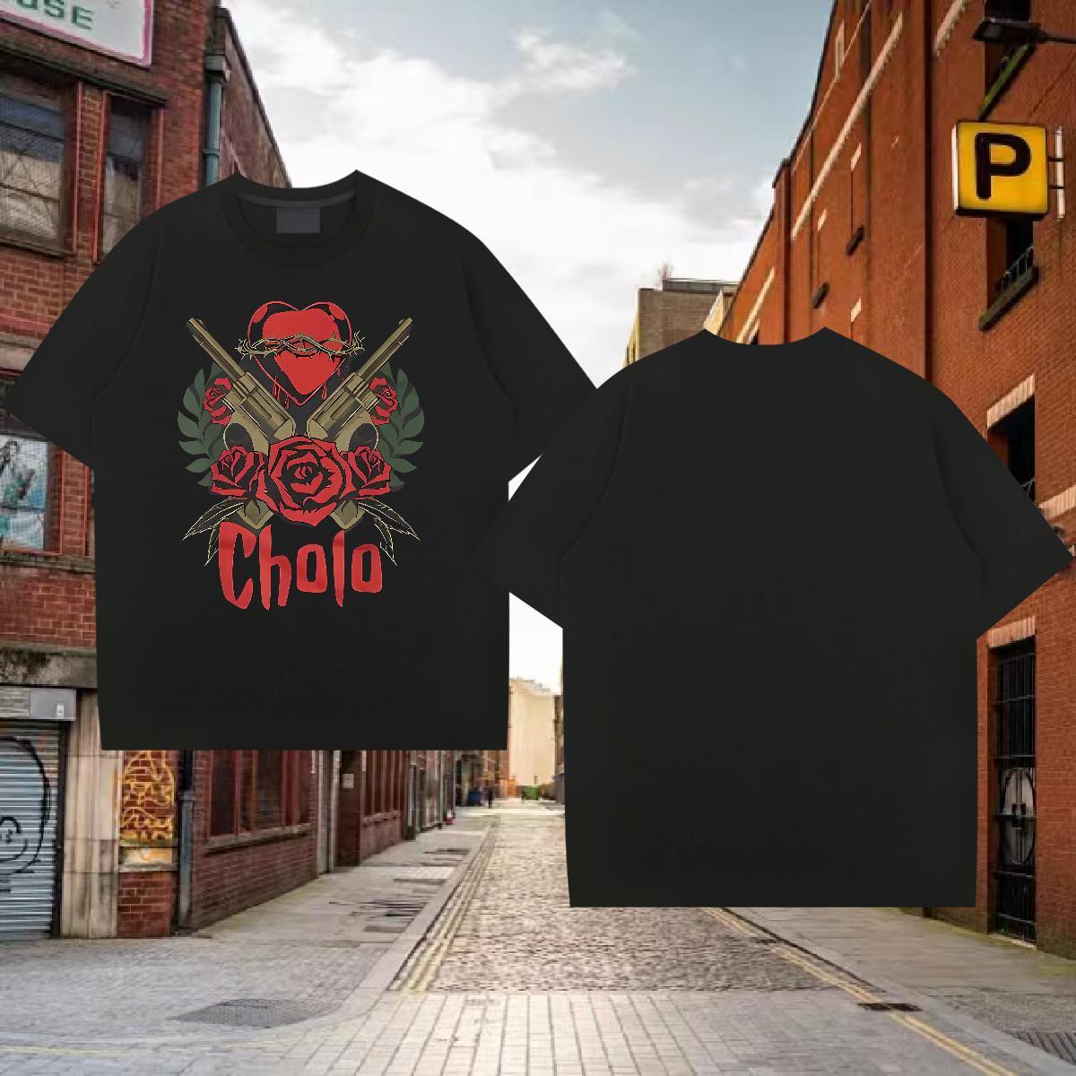 Classic Men Tops Tees 100% Cotton 230g pistol T-Shirts Sports Casual Short Sleeve O-Neck Oversized Custom Top Tees