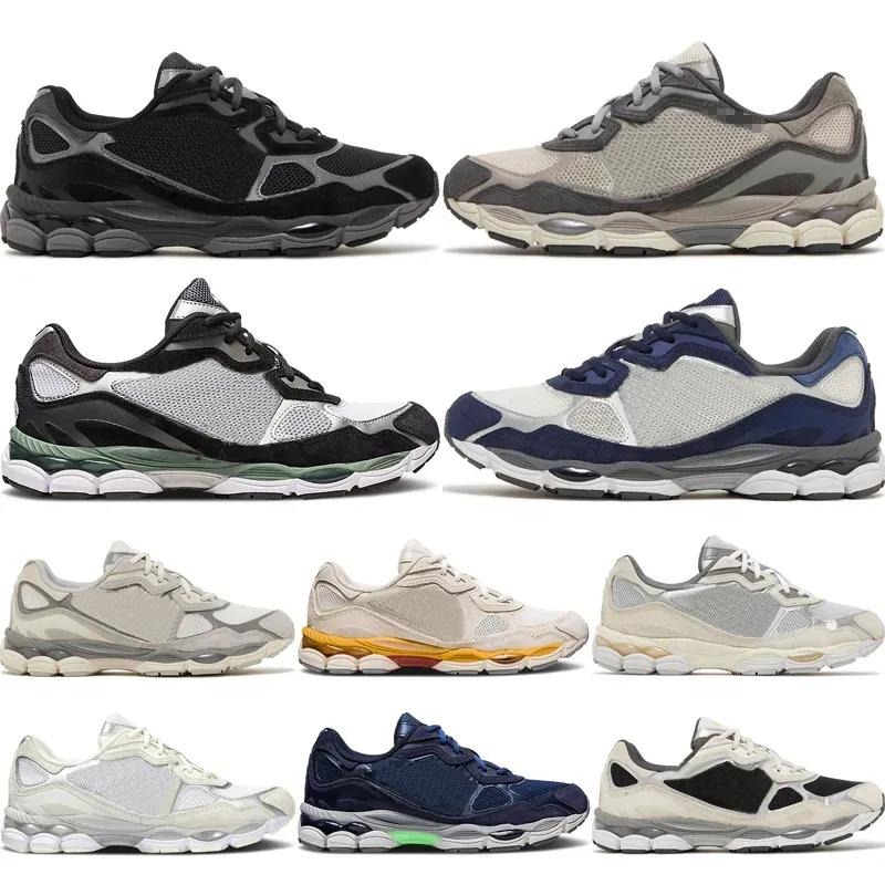 Running Shoes 2025 Designer Oatmeal Concrete Navy Steel Obsidian Grey Cream White Black Ivy Outdoor Trail Sneakers Size 36-45