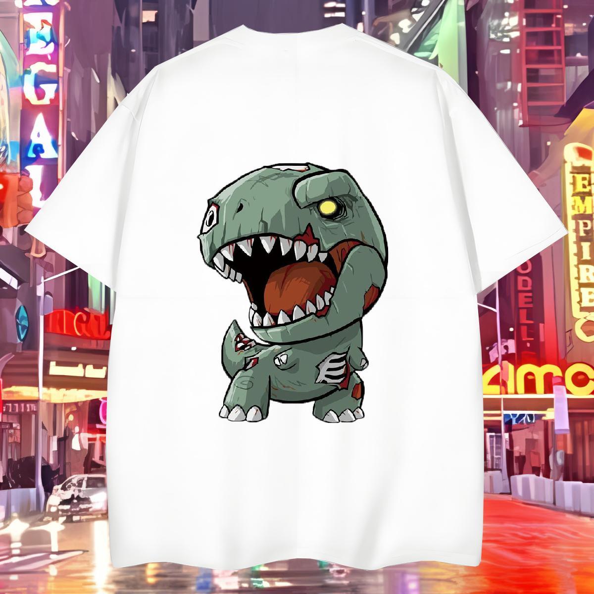 Fashion Design Man T Shirts 230g 100% Cotton dinosaur Casual Daily Wear Tees Shirts Breathable Soft Cool Design Men Tops Tees Oversized