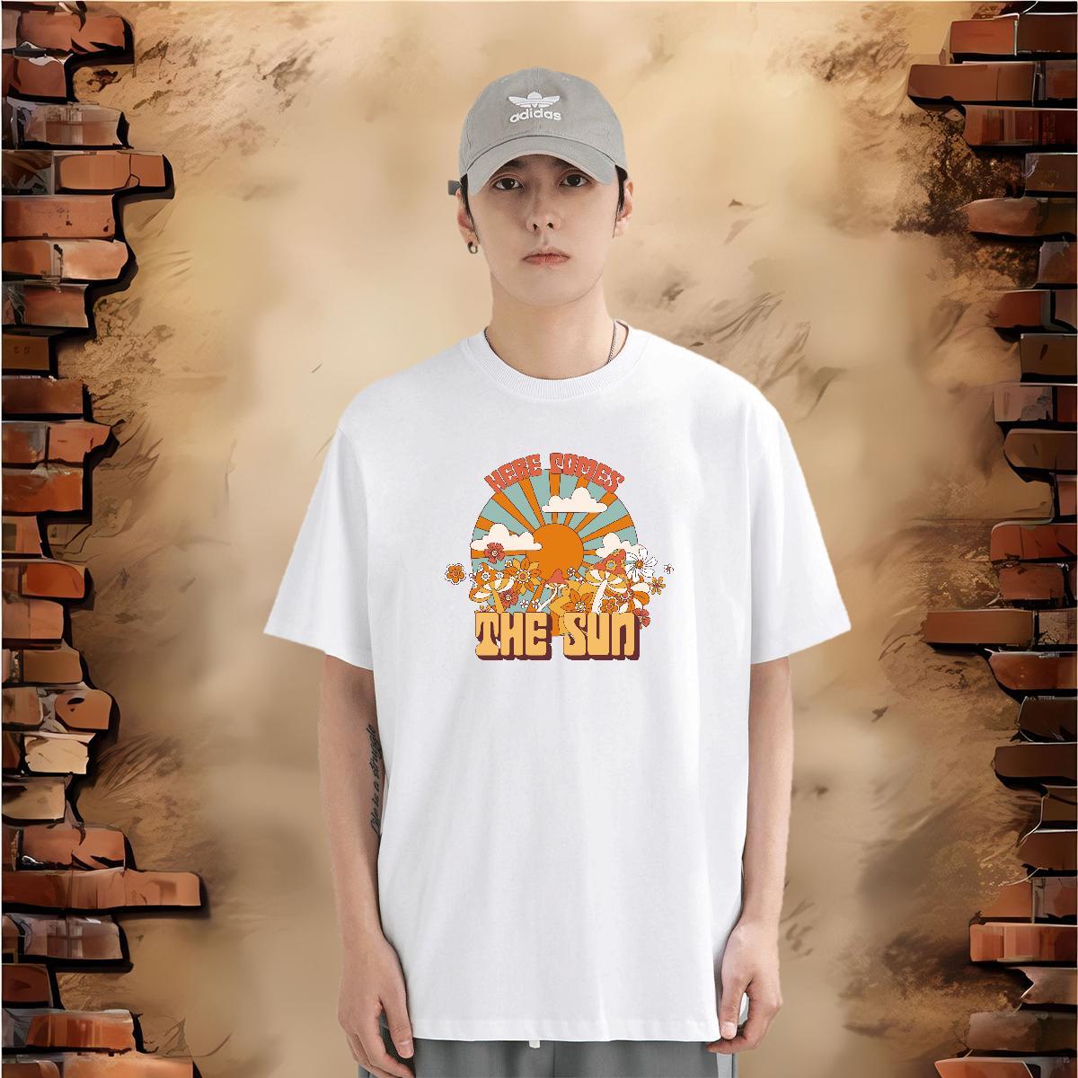 T-Shirts 230g Cotton mushroom Casual Short Sleeve O-Neck Custom Printing Mens Tshirts Wholesale Cool Design Tees Shirts