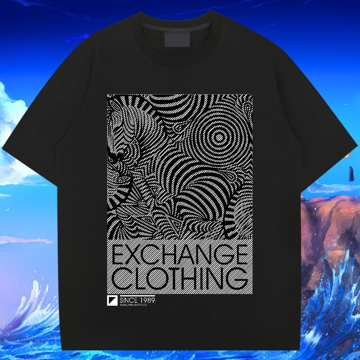 High Quality Mens Tshirts 230g Cotton Home Outdoor zebra DIY Logo Oversized O Neck Short Sleeves New Man T Shirts Top Tees