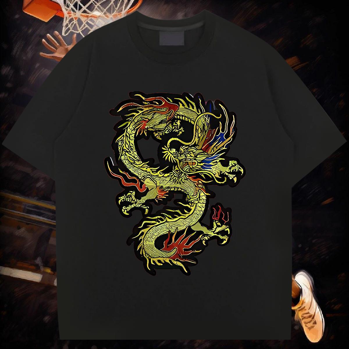 Man T Shirts 230g Pure Cotton Home Outdoor Breathable Short Sleeve Anime Men Tops Tees Customized Wholesale Wear