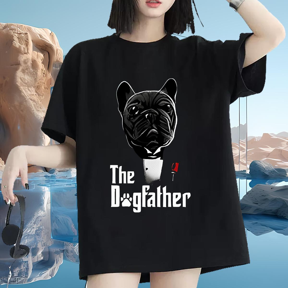 Designer T Shirts Women Breathable Crew Neck Women Tees Plus Size Cartoon dog Spring Summer 230g Cotton Custom Tshirts