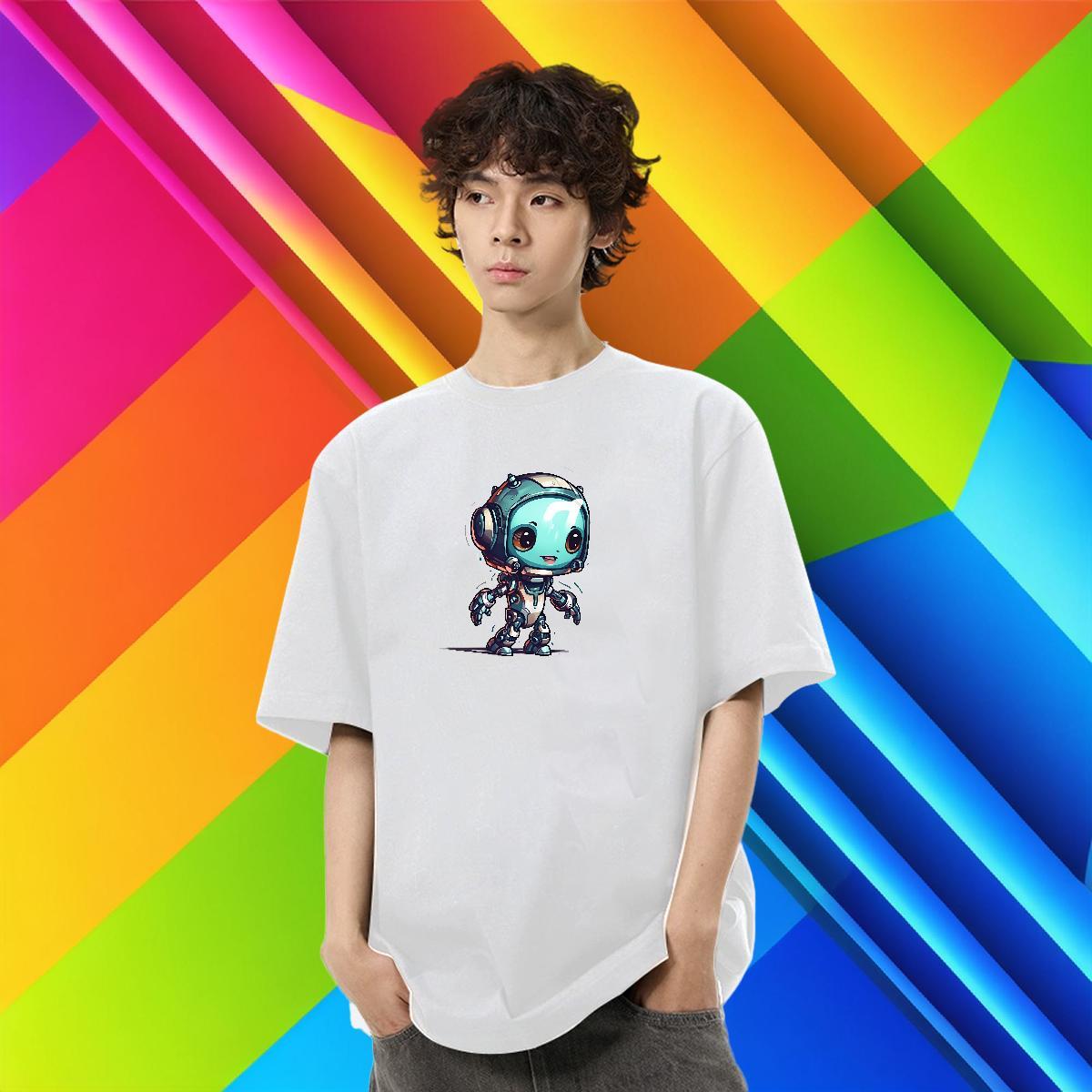 Soft Men Tops Tees 100% Cotton 230g Summer Casual ET DIY Anime Breathable Short Sleeve Custom T Shirts Men Top Tees