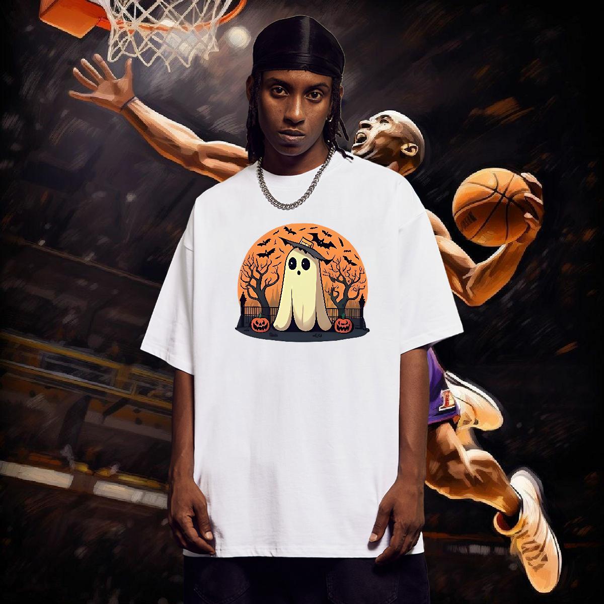 DIY T-Shirts for Men 100% Cotton 230g halloween Street Casual Top Tees Breathable Crew Neck TOP Quality Couples T Shirts Oversized 3XL 4XL