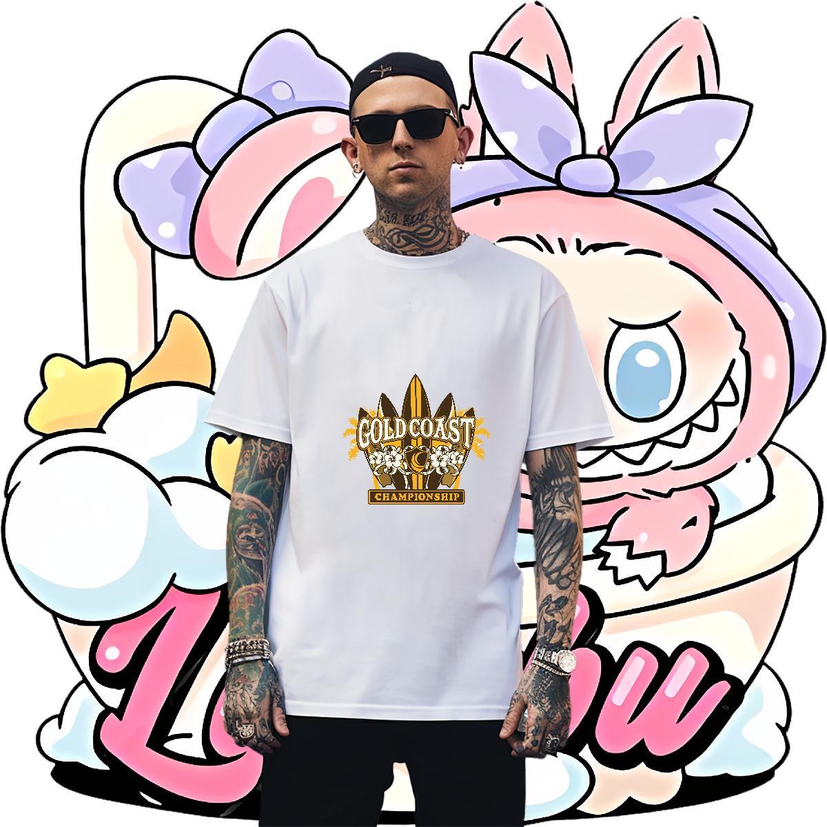 Comfortable Tshirt for Man Woman 230g Cotton Hip Hop Street letter Asian Size Breathable Short Sleeve Free Shipping T-Shirts for Men Top Tees