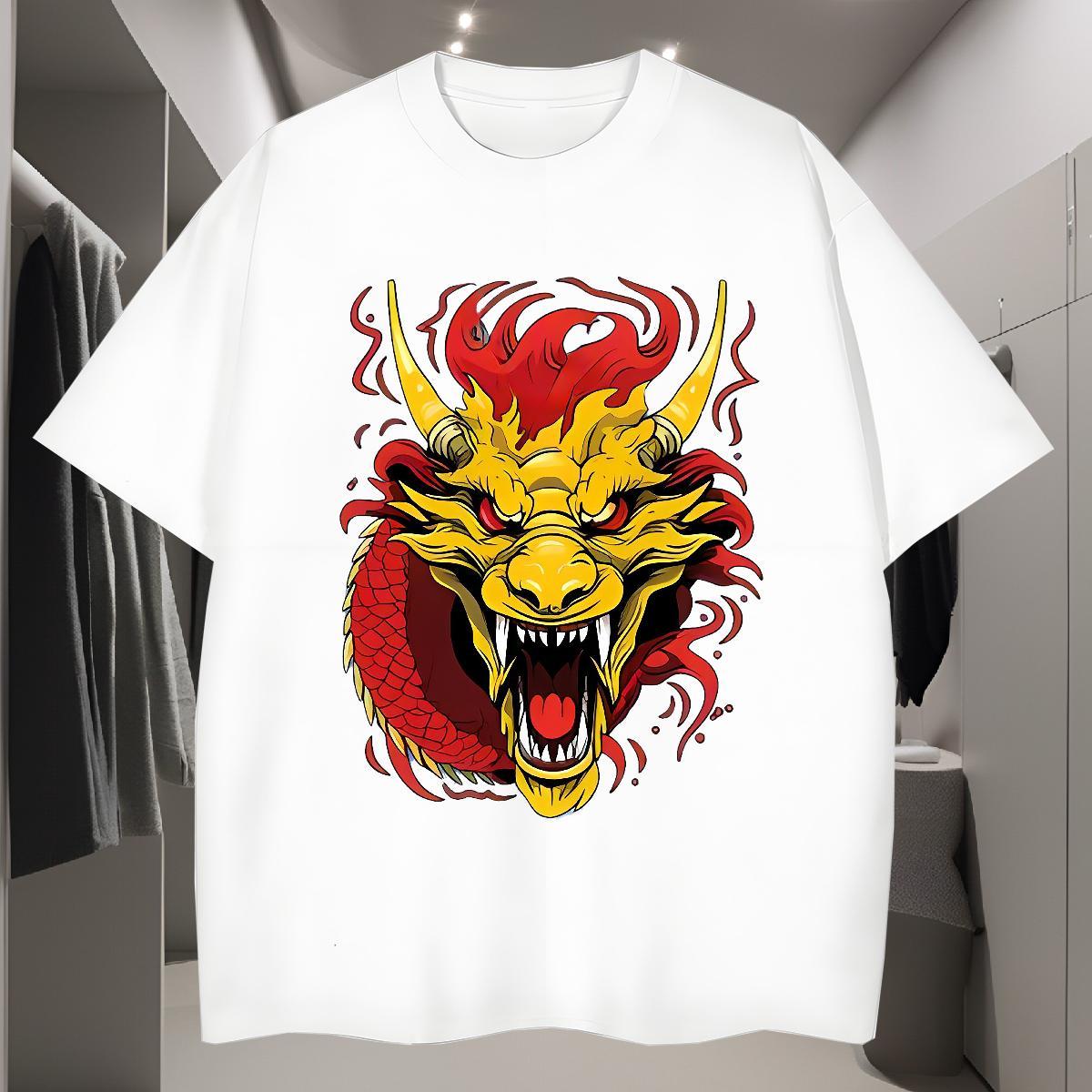 T Shirts Men 230g Cotton Street Casual Breathable Crew Neck Anime Tshirts 2024 Designer Unisex Clothes