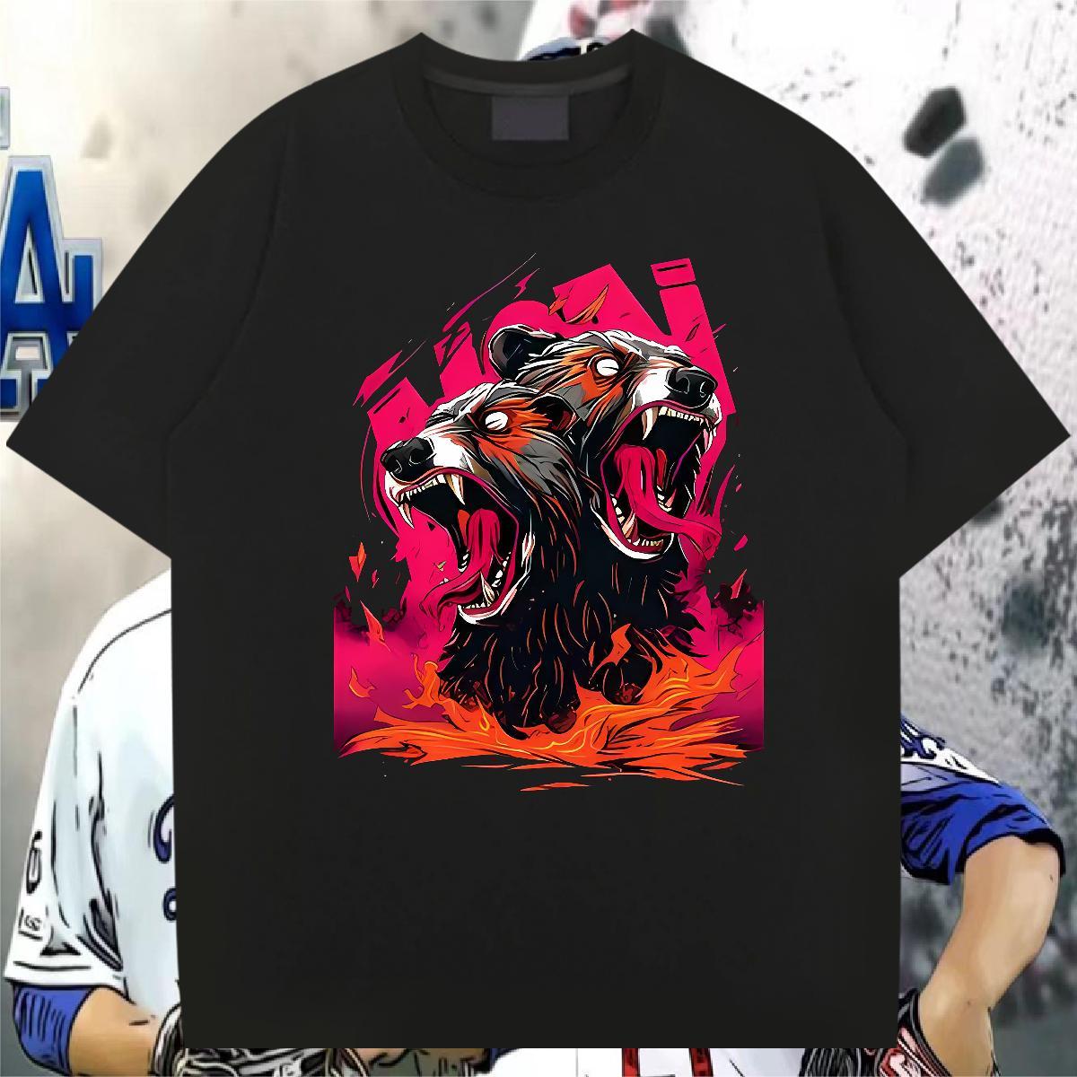 Fashion Designer T-Shirts 230g Cotton Daily Wear Tee Shirt Breathable Short Sleeve Free Shipping Tshirts Oversized
