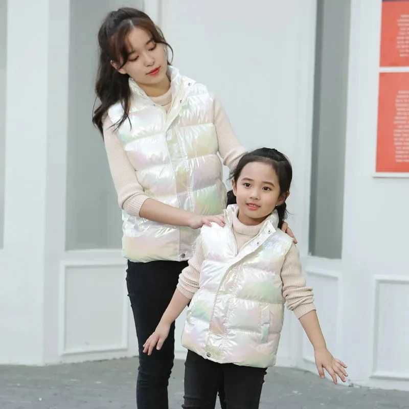 Childrens down cotton vest autumn and winter warm jacket for boys and girls childrens jacket 2-12 years thick jacketW240724