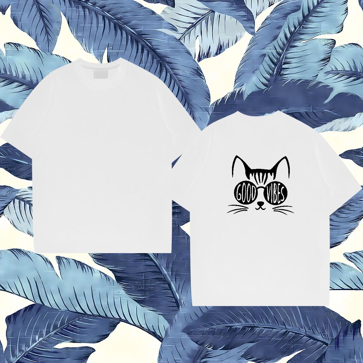 2024 DIY T Shirt For Man 100% Cotton 230g cat Sport Clothings Breathable Cool Design Men Tshirts Custom Anime