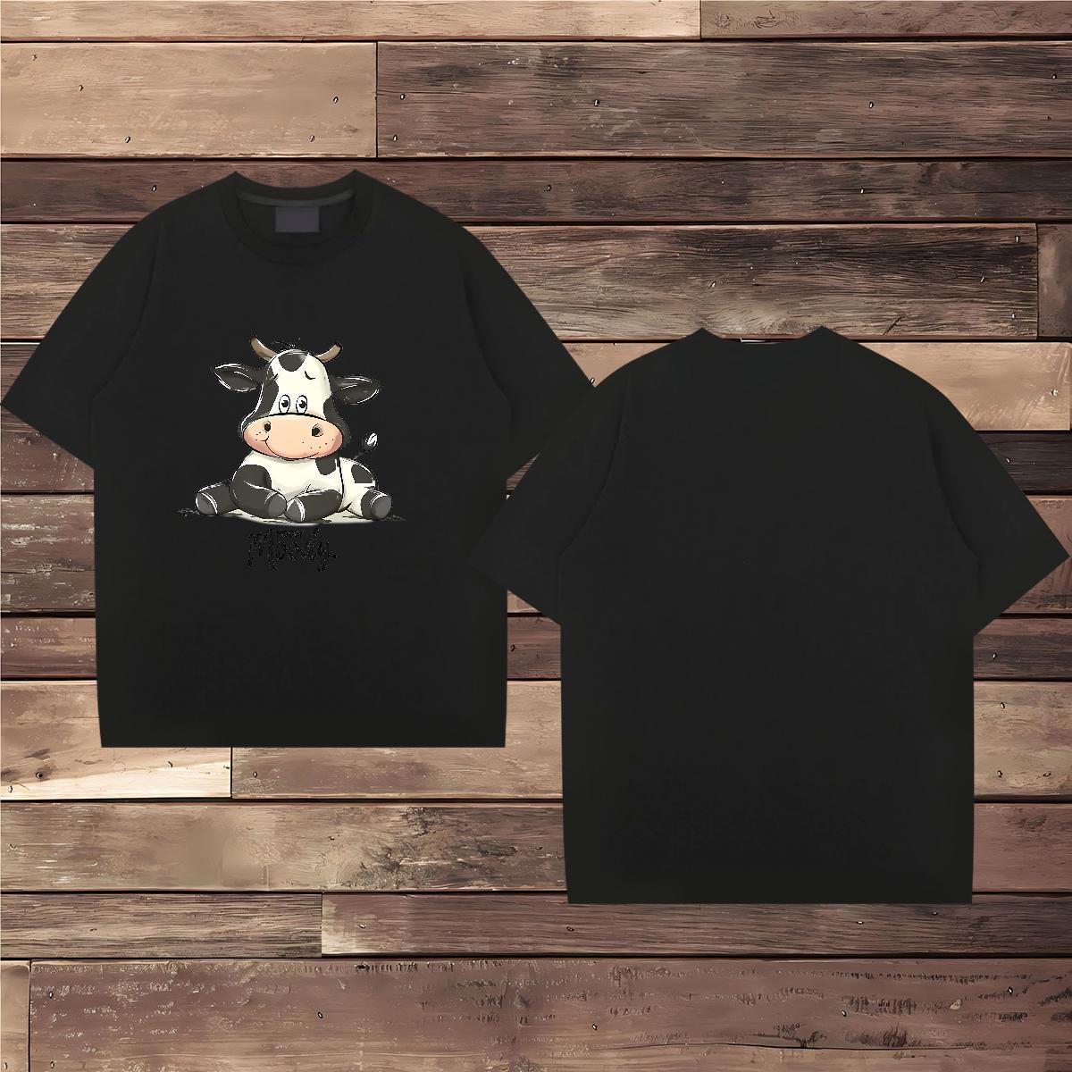 2024 DIY Men T Shirts 230g 100% Cotton Hip Hop Street Tee Shirt Breathable Crew Neck Brand Men Tops Tees Plus Size Cartoon