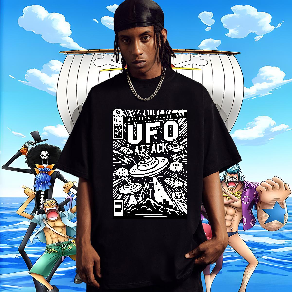 Loose Fit Men Clothes T-Shirt 230g Pure Cotton High Street Hip Hop ET Custom Print Plus Size Breathable Short Sleeve Fashion Casual Mens T Shirts Tops