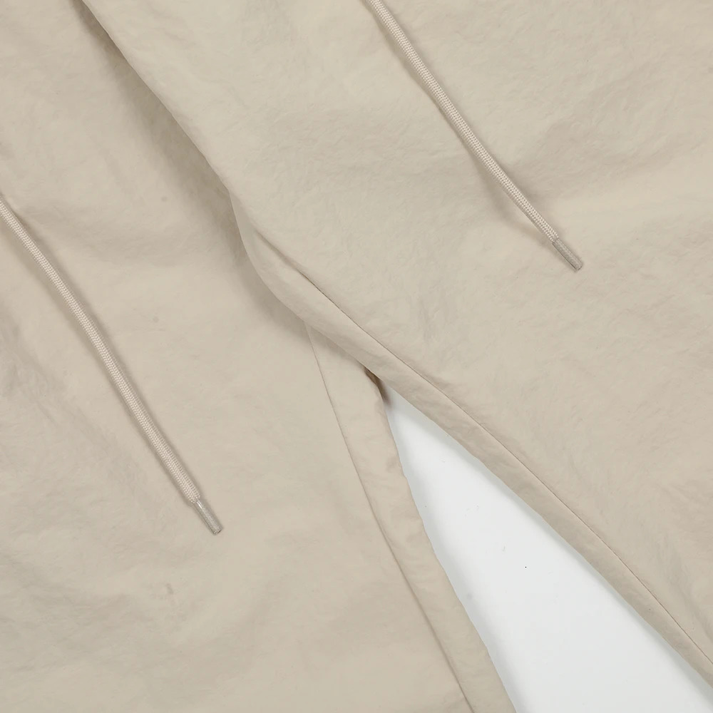 Baggy Cargo Pants Men Y2k Streetwear Bright White Straightleg Autumn Elastic Waist Wide Leg Casual Oversized Stacked Trousers 240806