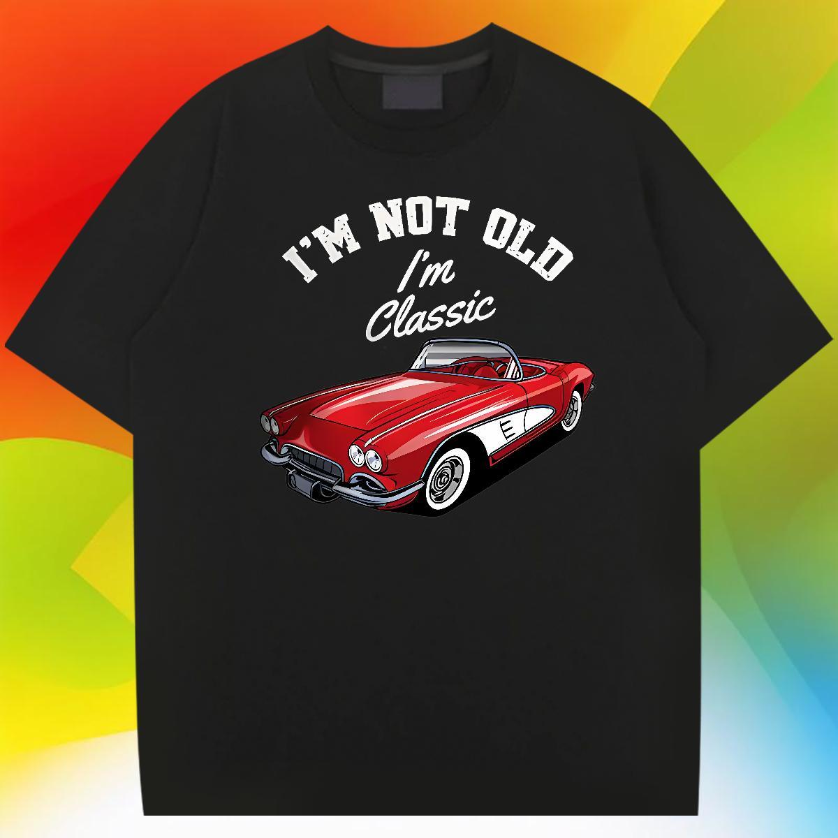 TOP Quality Men Clothes T-Shirt 100% Cotton 230g Street Wear car Custom Printing Breathable Crew Neck Fashion T-Shirts for Men Tees Shirts