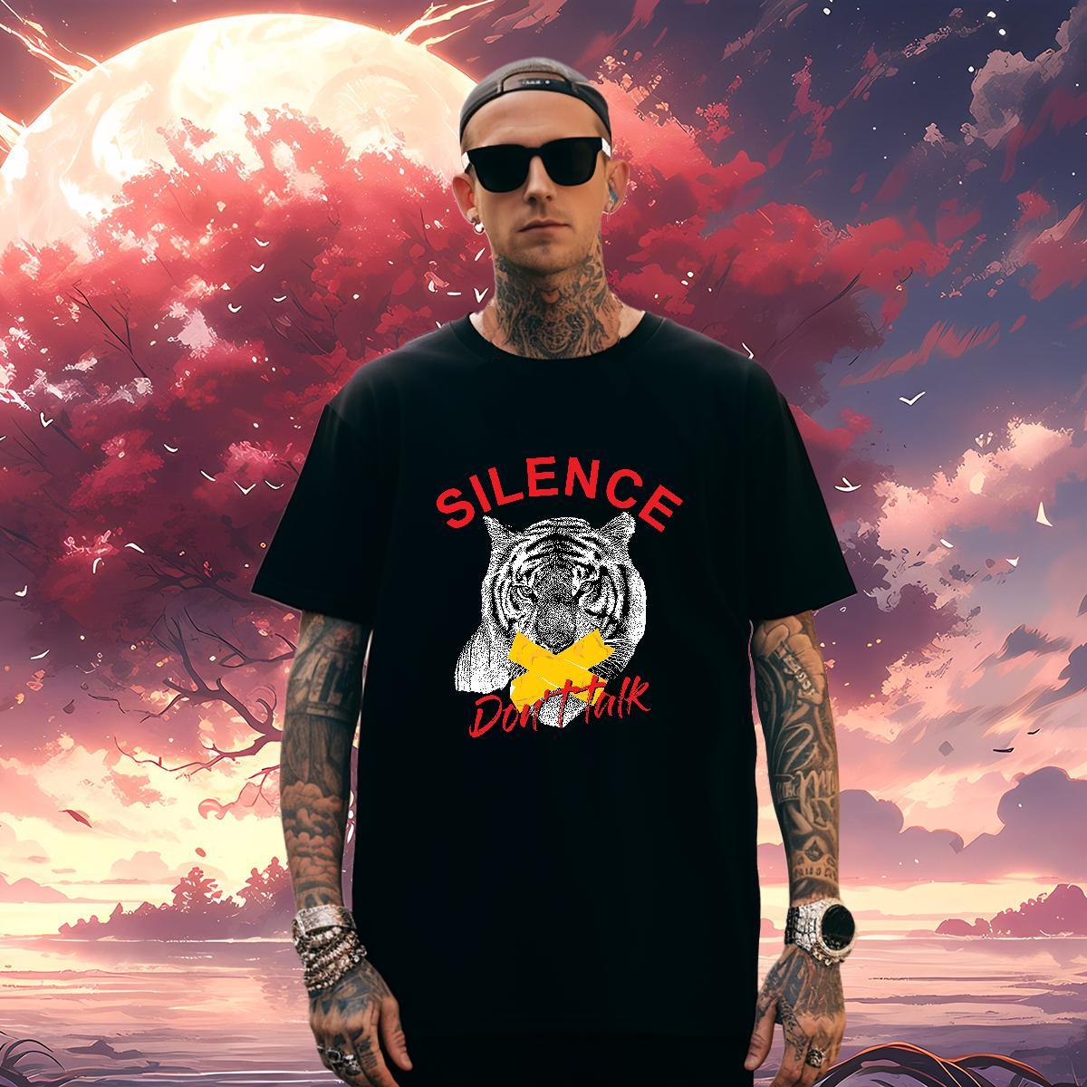 Man T Shirts 230g Cotton Daily Outfit Breathable Short Sleeve Black White Mens Tshirts 2024 New Loose Fit Polos