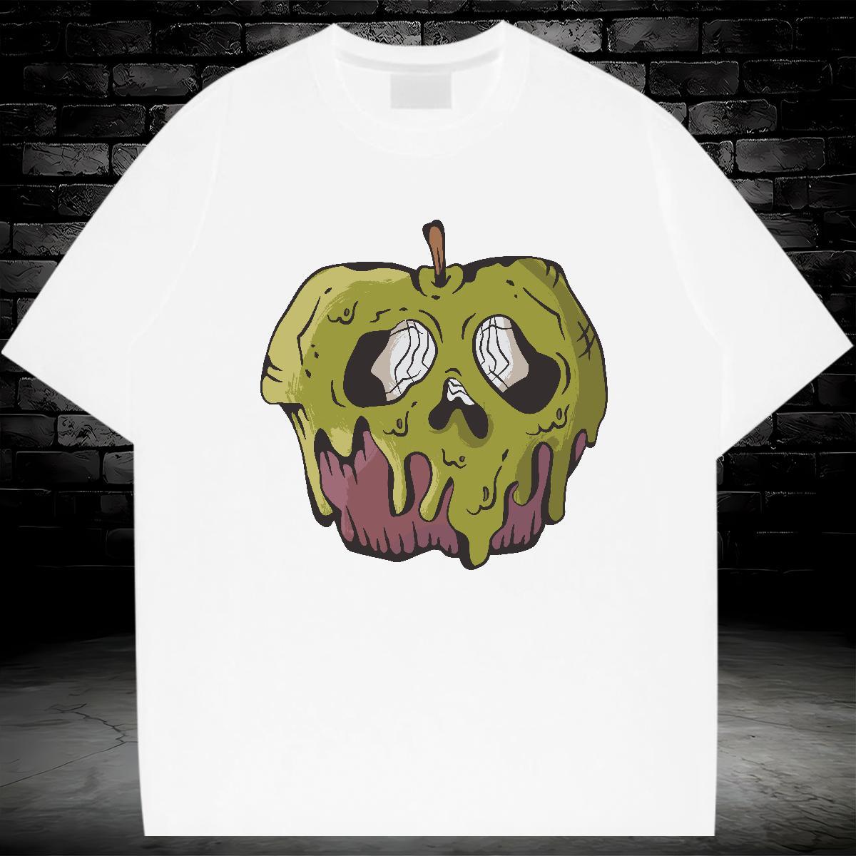 T shirt 230g 100% Cotton rot apple Street Wear Round Neck Short Sleeve DIY Printed Men Tees New TOP Quality Clothes