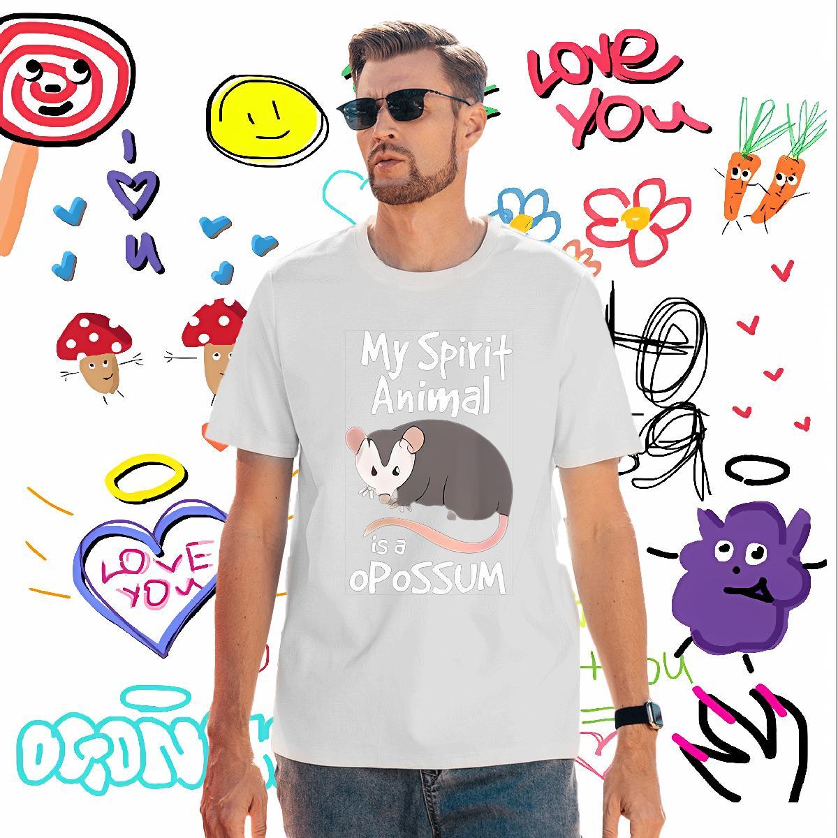 T shirt 100% Cotton 230g mouse Home Outdoor Breathable Short Sleeve Cartoon Print Tshirt for Man Woman Brand Loose Fit Wear