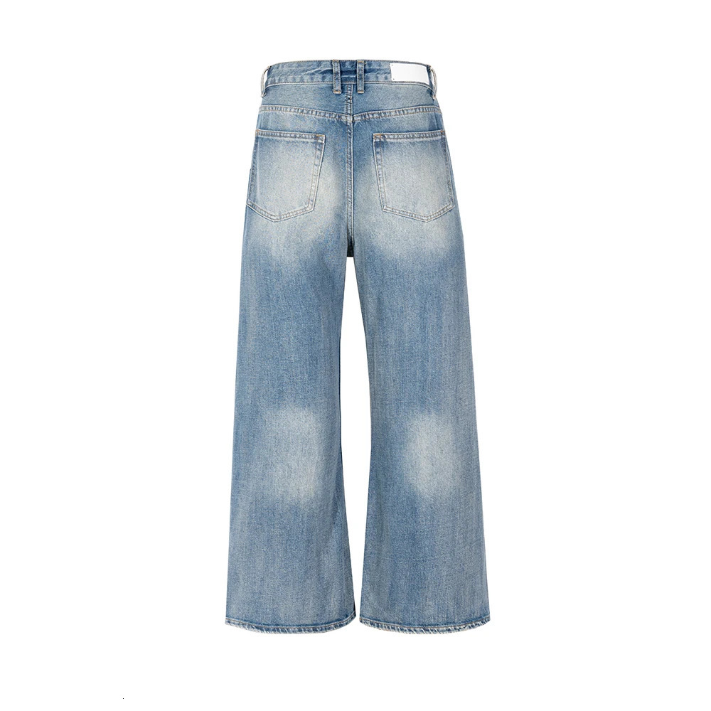 Hip Hop Branch Pattern Washed Jeans Unisex Straight Baggy Y2K Denim Trousers Vintage Blue Loose Casual Cargo Pants Oversized 240816