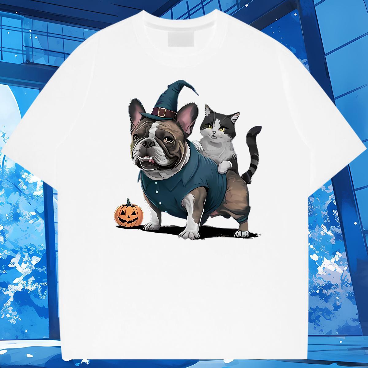 Brand T-Shirts for Men 100% Cotton 230g animals Casual Beach Tops Tees Breathable Soft Cool Tshirt for Man Woman Oversized 4XL