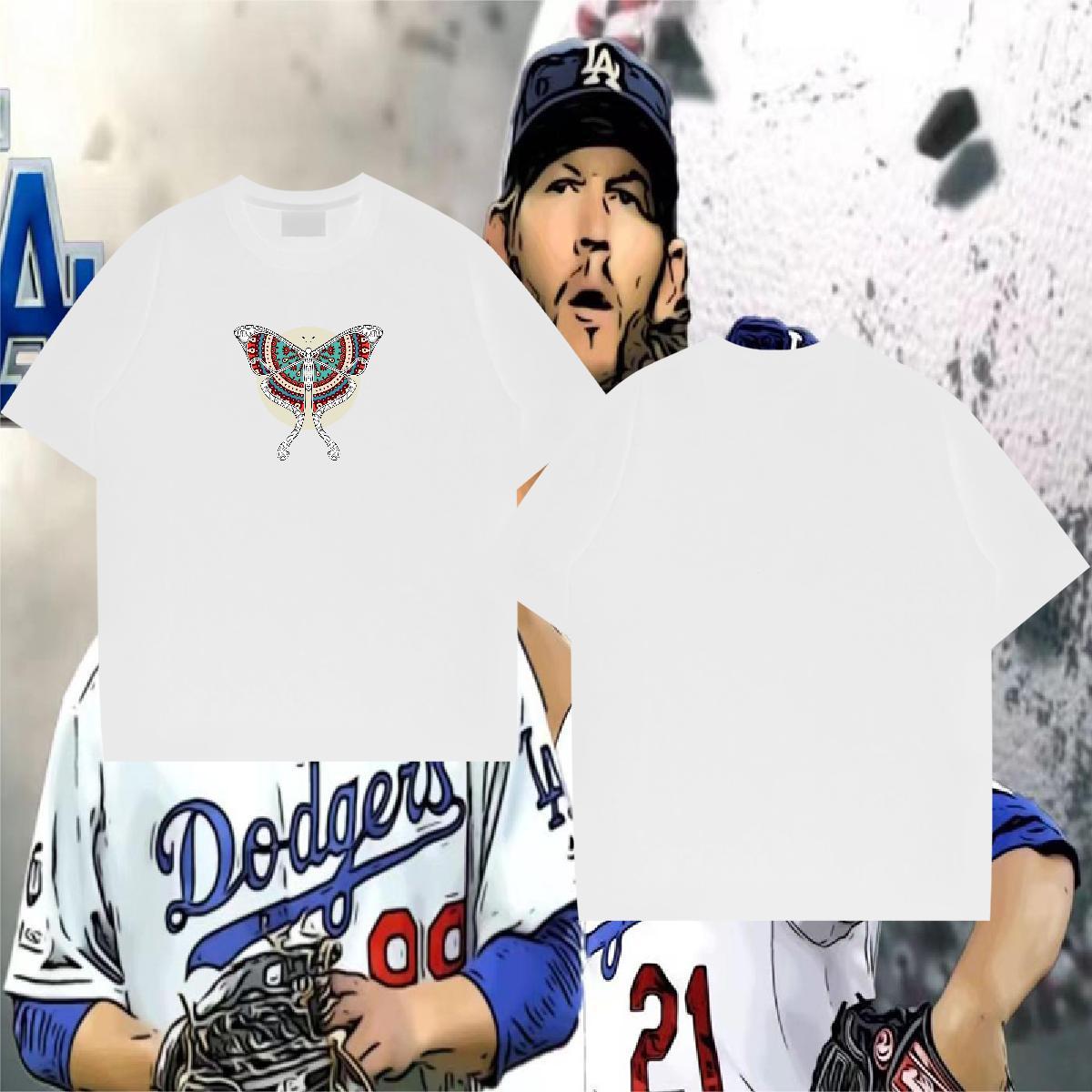 DIY T Shirt For Man 230g Cotton Butterfly Street wear Hip Hop Tee Shirt Crew Neck Designer Tshirts Oversized 4XL