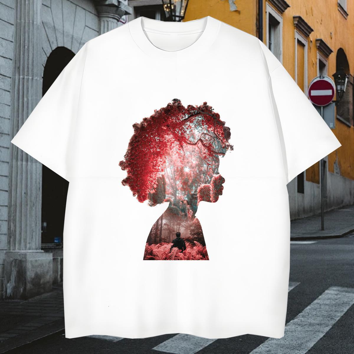 Mens T Shirts 230g 100% Cotton icon Street Crew Neck Breathable Oversized Men Tops Tees 2024 DIY Wholesale Top Tees