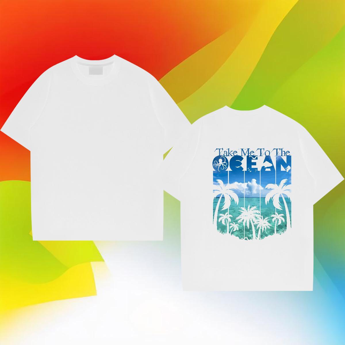 Casual New T Shirt For Man 230g Cotton tree Spring Summer Tees Shirts Short Sleeve O-Neck Popular Mens Tshirts Skull