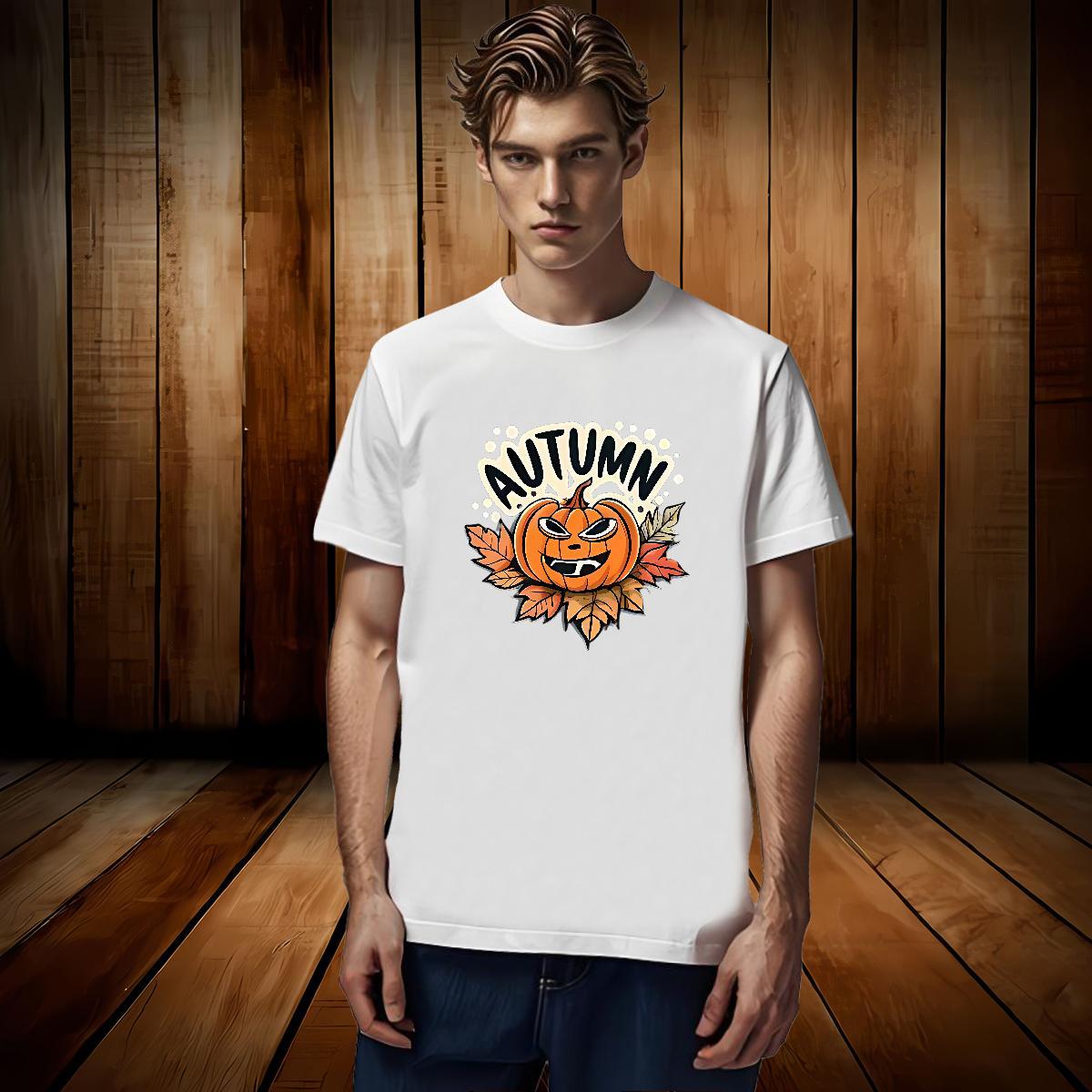 New Designer T Shirt For Man 230g Pure Cotton halloween High Street Hip Hop Tees Breathable Short Sleeve Brand Mens Tshirts Black White