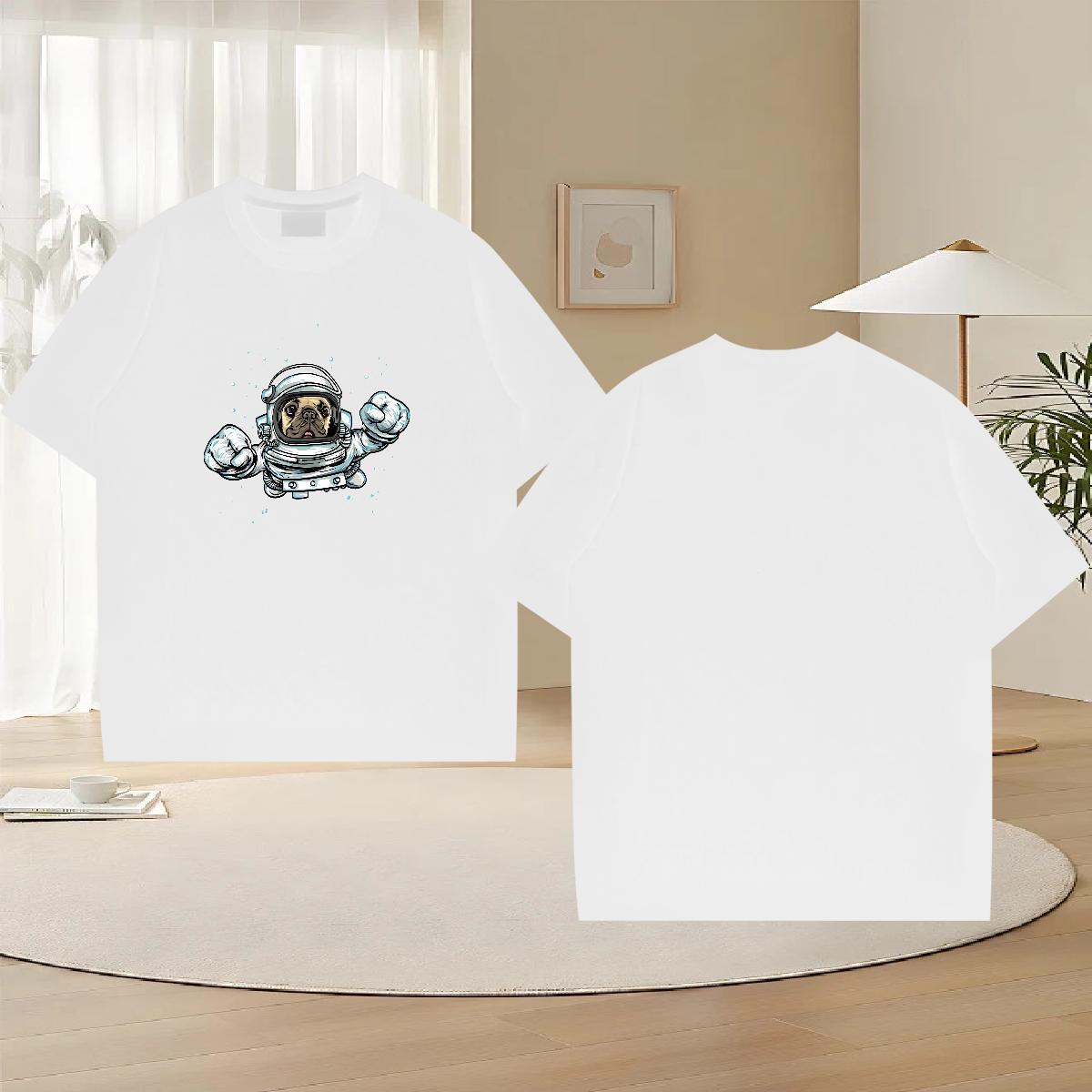 Brand Men Tshirts 230g Cotton Summer Casual dog Plus Size Custom Breathable Short Sleeve Casual New Mens T Shirts Tees Shirts