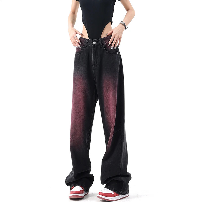 Baggy Jeans For Women Y2K High Street Boyfriend Pants Vintage Low Rise Jeans Aesthetic Clothing Teen s Streetwear Hiphop 240806
