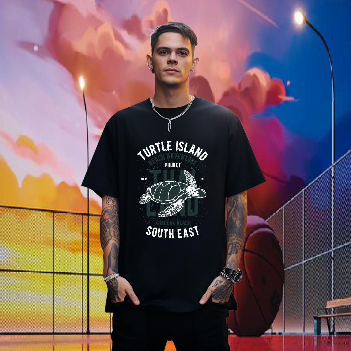 DIY T-Shirts 100% Cotton 230g Outdoor Clothes Crew Neck Cool Design Couples T Shirts Oversized