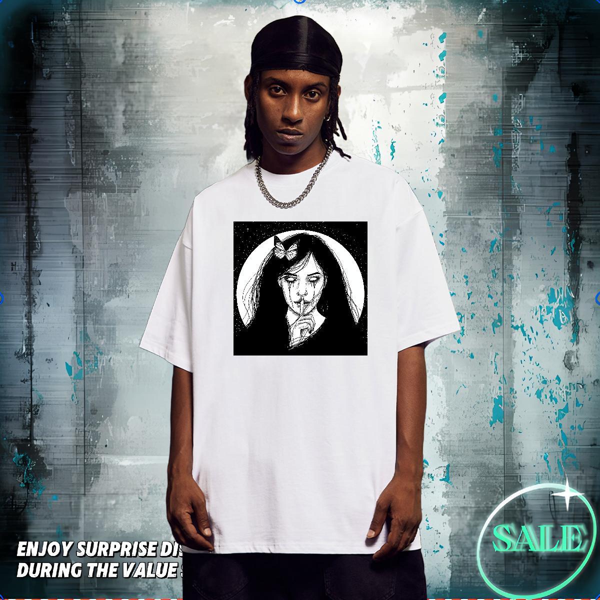 T Shirt For Man 230g Cotton nun Casual O-Neck Short Sleeve DIY Printed Mens Tshirts 2024 Designer Cool Tees Shirts