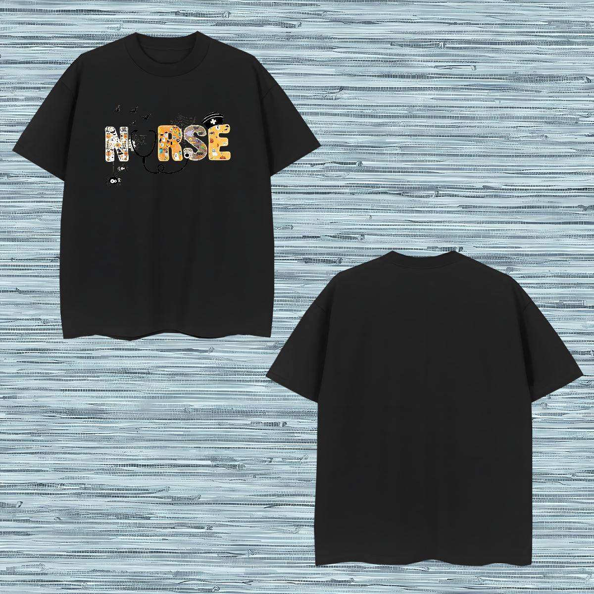 New T Shirt For Man 230g Pure Cotton halloween Home Outdoor Tops Shirt O Neck Short Sleeves Brand Couples T Shirts Graphic