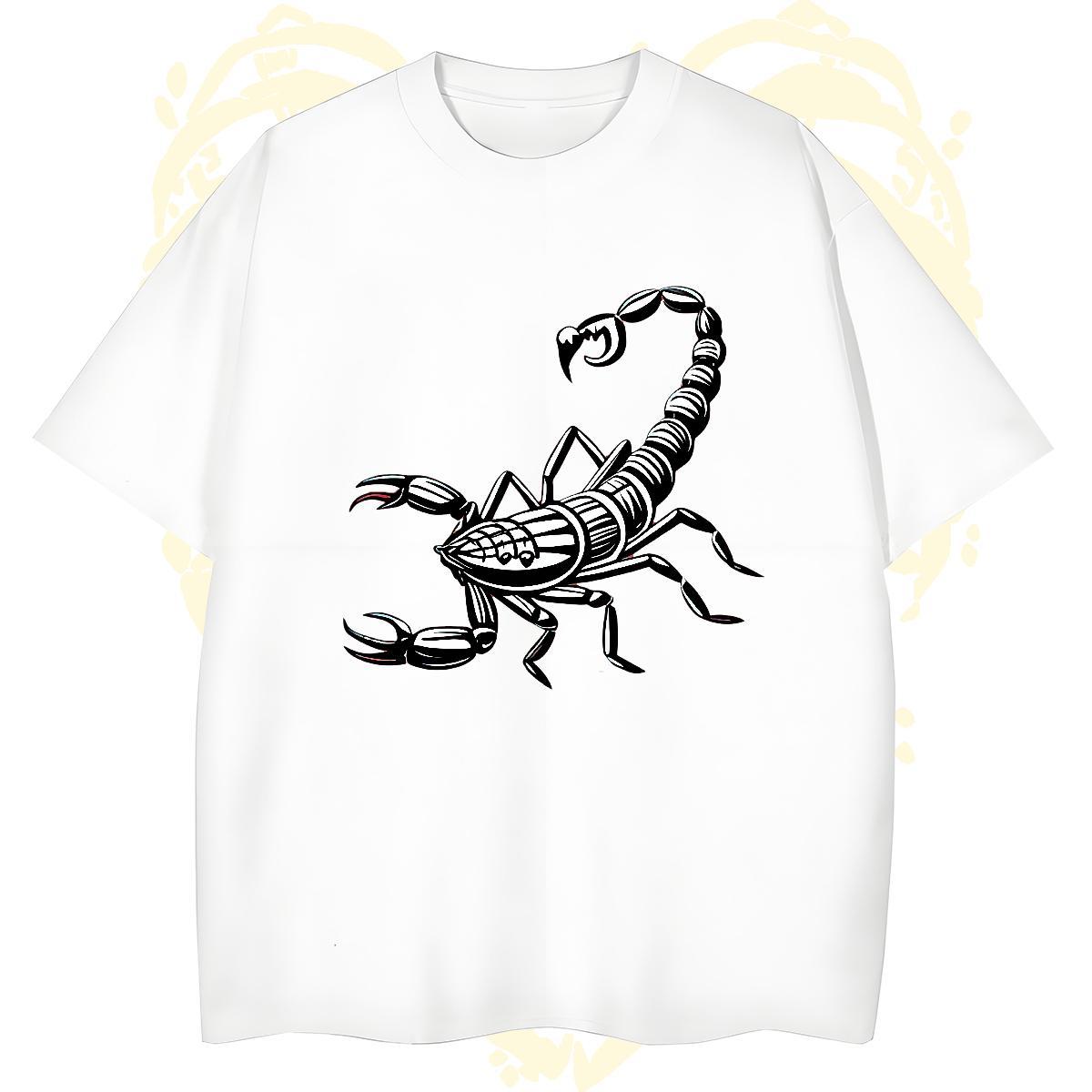 Wholesale Tshirt for Man Woman 230g Pure Cotton scorpion T-Shirts for Men Sport Breathable Skull DIY Customized Tops Shirt