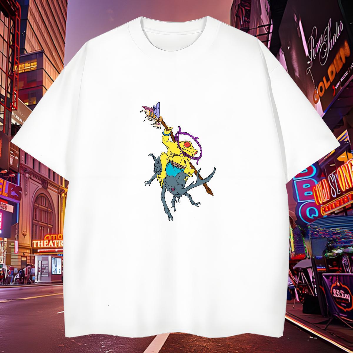 High Quality Men Tshirts 230g Pure Cotton Frog T-Shirts Casual Daily Wear Short Sleeve O-Neck Custom Printing New Clothes