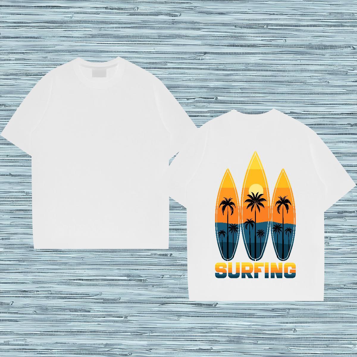 Brand T shirt 230g 100% Cotton tree Daily Outfit Tops Tees Breathable Soft Loose Men Tshirts Cartoon Print