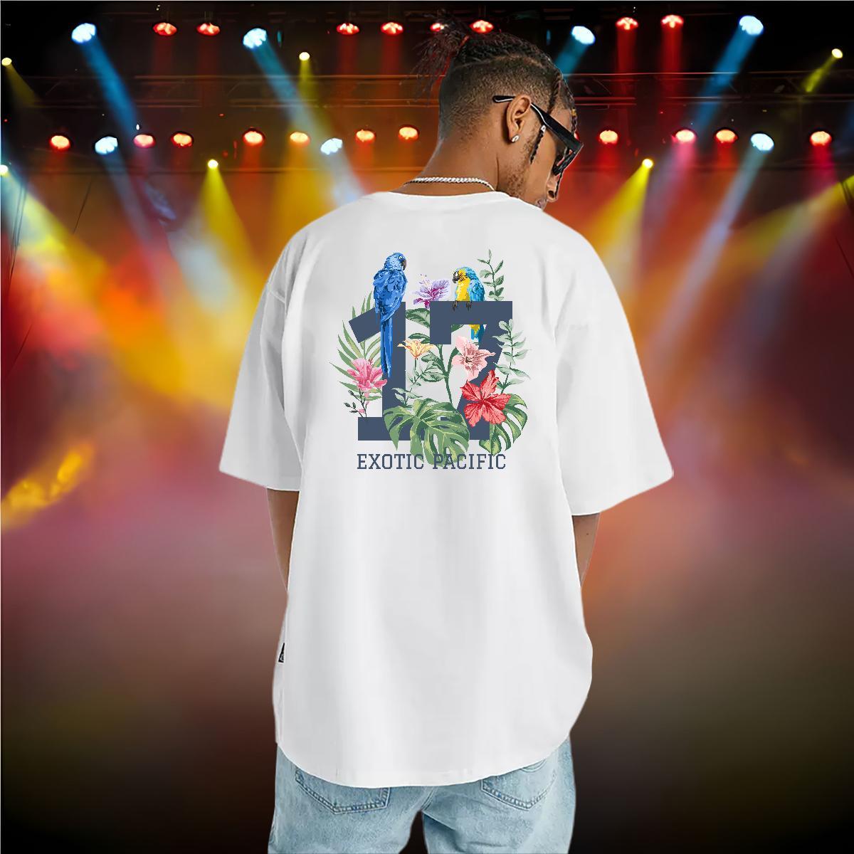 Fashion Design T shirt 230g Cotton bird Anime Printing Street Tops Tees Breathable Crew Neck TOP Quality Men Clothes T-Shirt Graphic