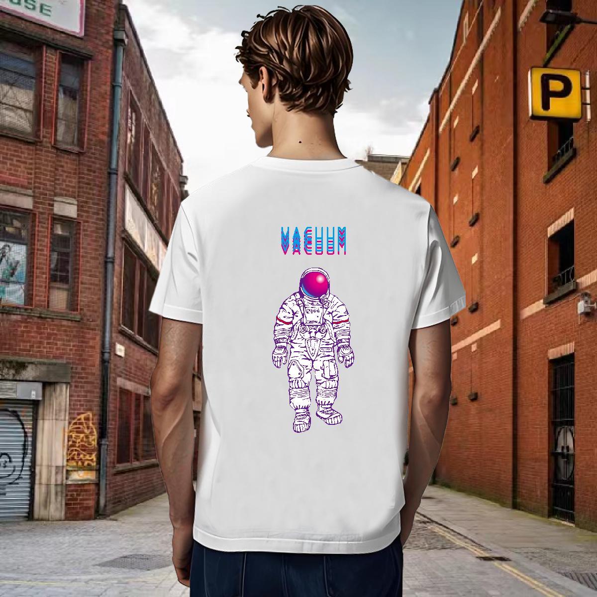 T-Shirts 100% Cotton 230g cosmonaut Sport Short Sleeve Soft Black Oversized Mens Tshirts Designer Loose Tees