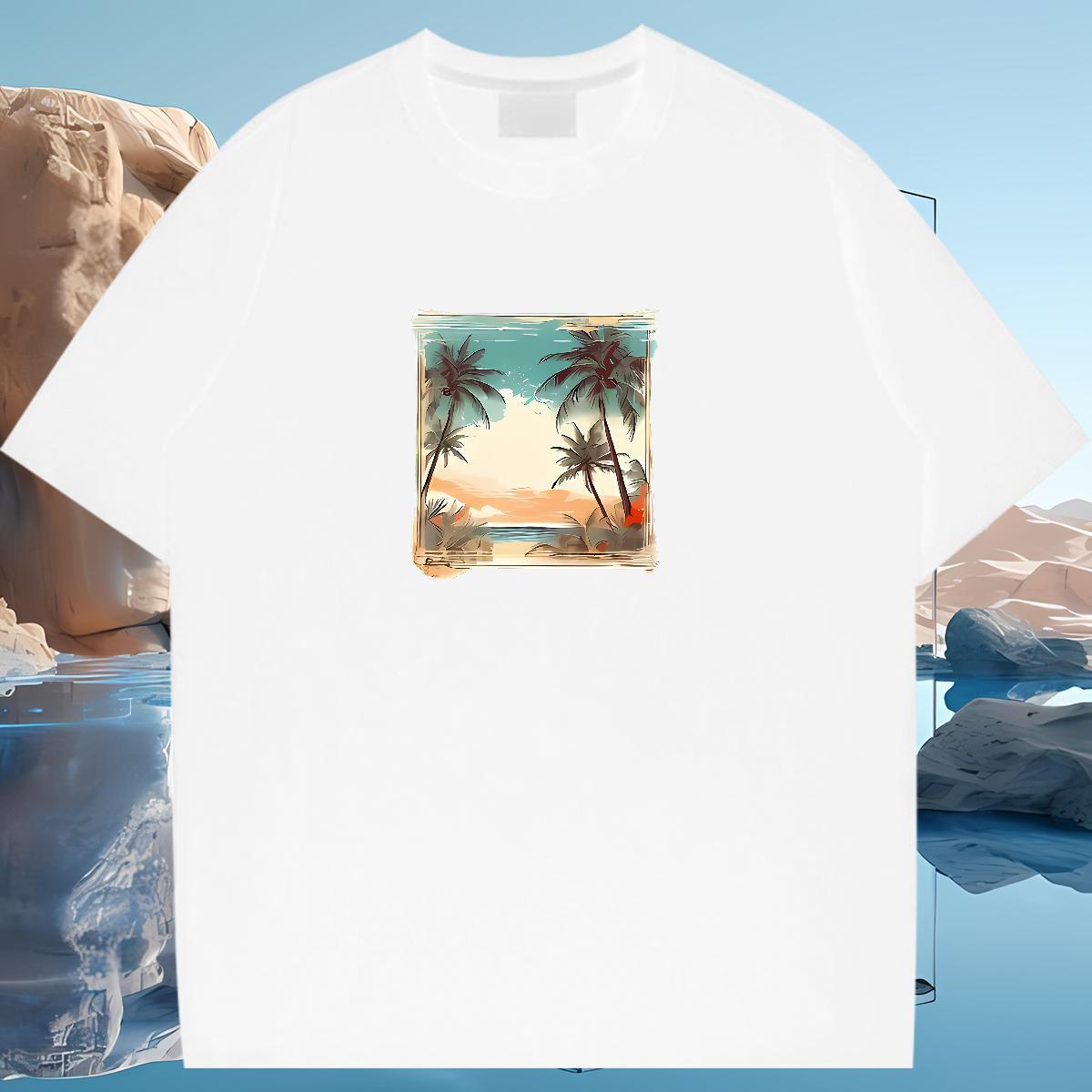 Popular Woman T Shirts Breathable Short Sleeve Lady T shirt DIY Anime sun Street Wear 230g Pure Cotton Designer Tops Tees