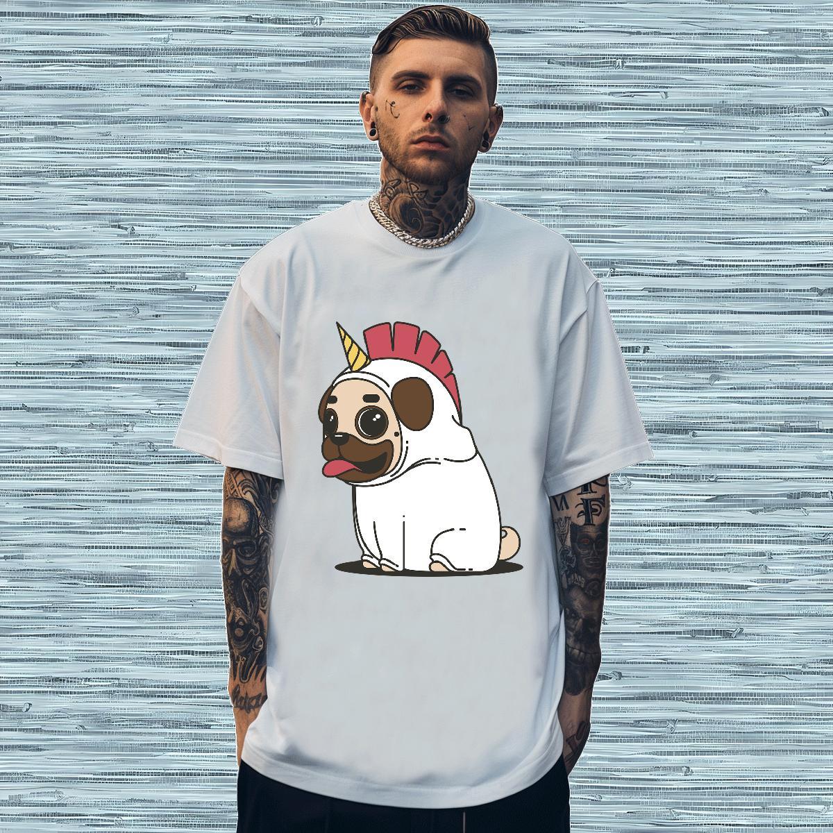 T Shirts Men 230g 100% Cotton Dog Sports Casual Round Neck Short Sleeve Graphic Couples T Shirts Fashion Casual Wholesale Clothings