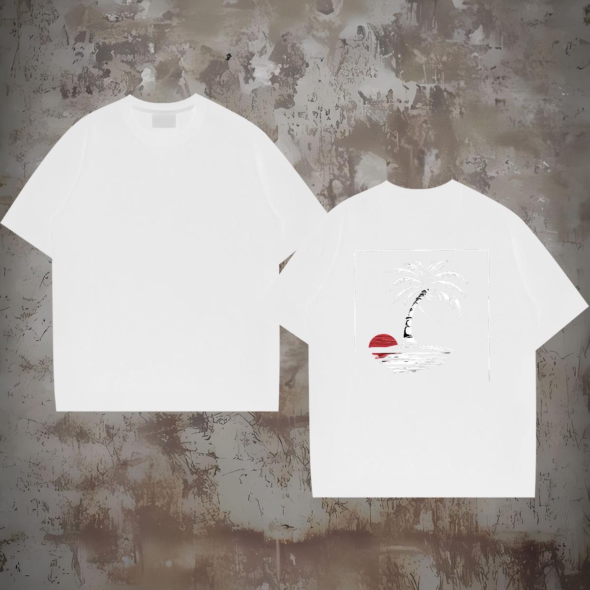 Fashion Design Man T Shirts 230g 100% Cotton tree Daily Outfit Top Tees Crew Neck Breathable Designer Men Tees Oversized