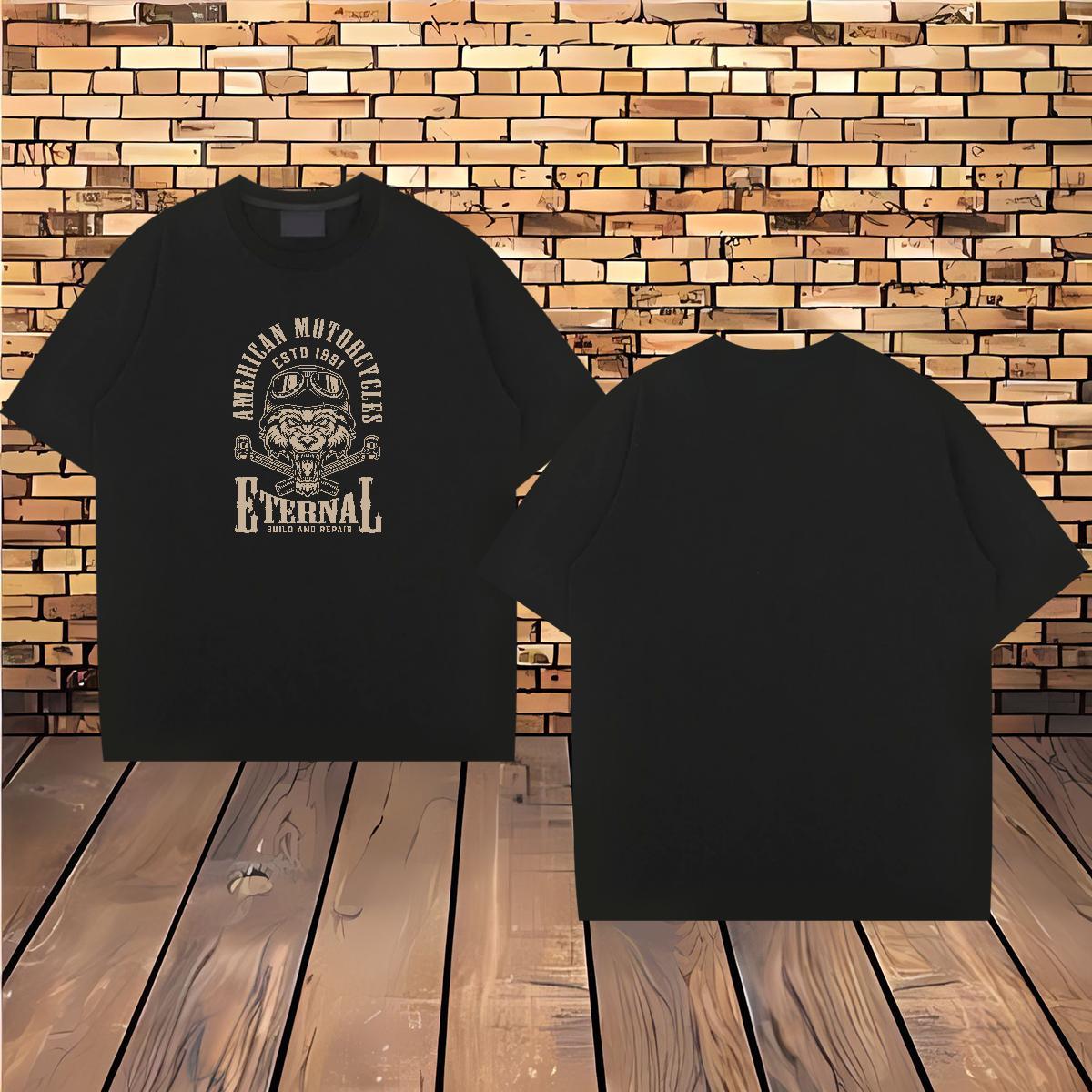Fashion Casual T-Shirts 230g 100% Cotton Hip Hop Street Tees Pure Cotton Comfortable Tshirts Oversized 4XL